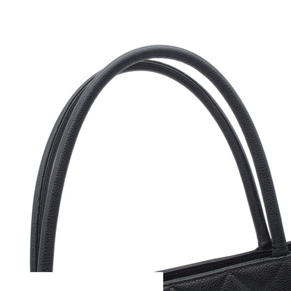 Chanel Reissue Tote Bag CC Logo Quilted Black Silver Caviar Leather — view 5