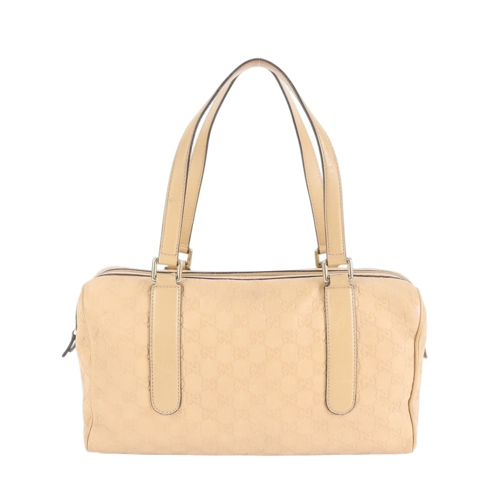 Gucci Guccissima Leather Tote Shoulder Hand Mini Boston Beige