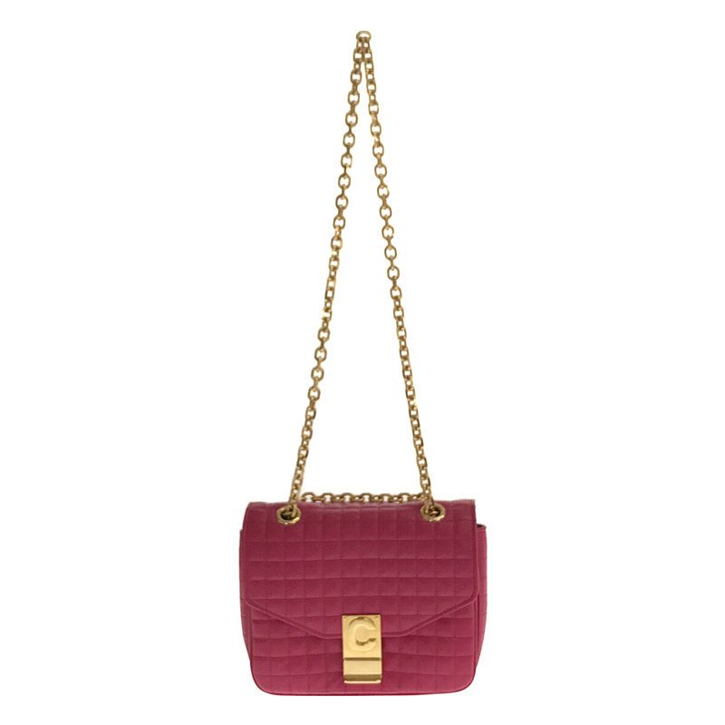 Celine - 2020 - Small C Quilted Calfskin Shoulder Bag With Bag - Pink - Women