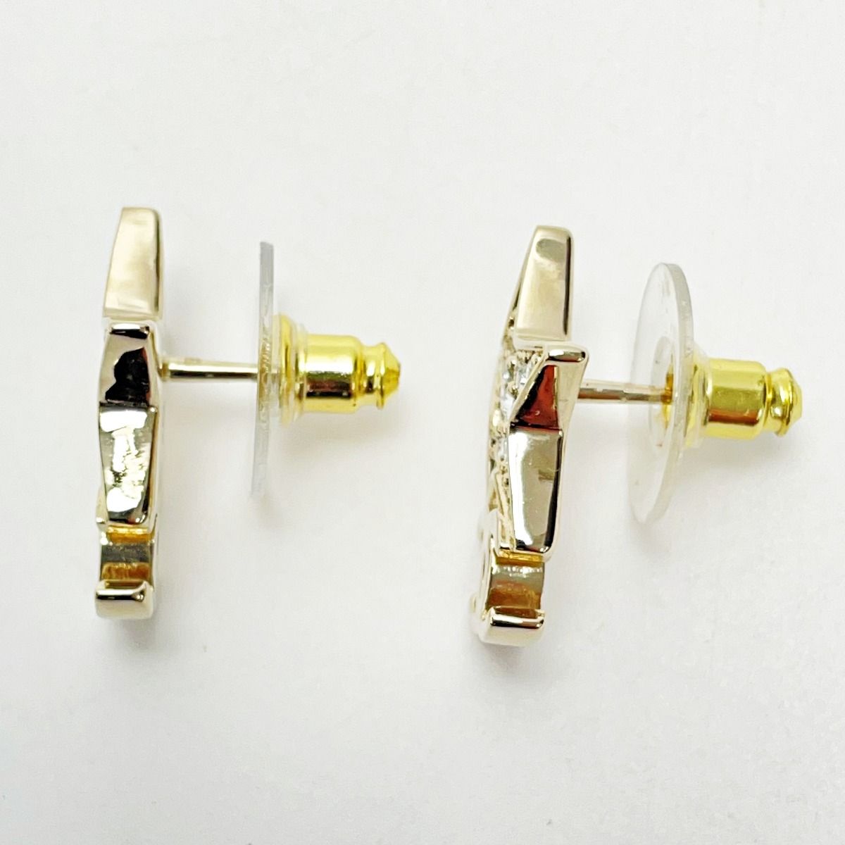 Chanel Earrings Gold Star Coco Mark GP Rhinestone Women's Accessories