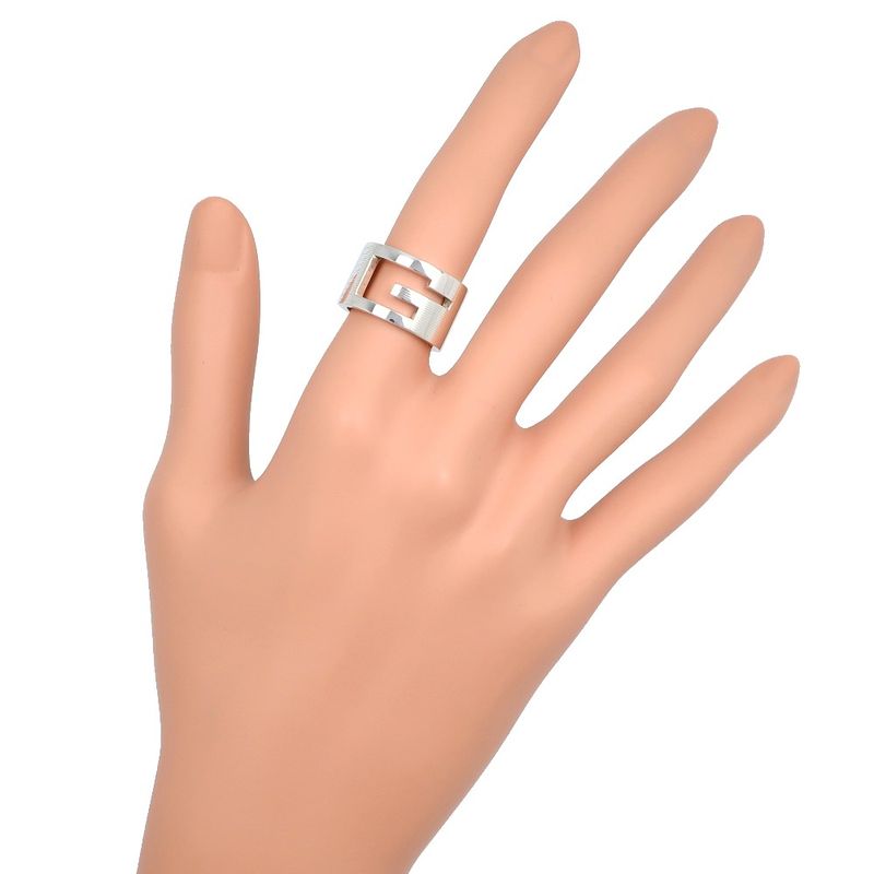 Gucci Branded G Wide Silver 925 Size 11 Ladies 11.6g Ring