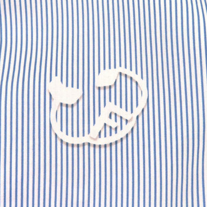 Fendi 2023 Fq7486 100% Cotton Logo Ribbon Side Slit Striped Long Skirt White