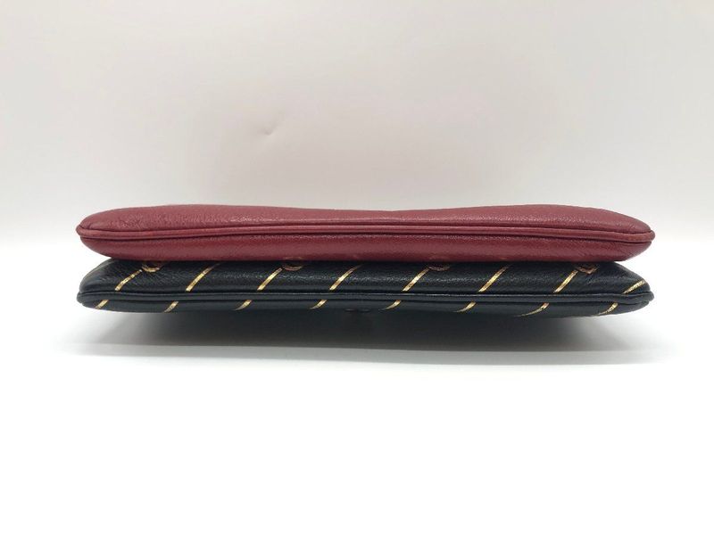 Gucci GG Cat Double Face 2way Chain Shoulder Bag 524822 Leather Black and Red