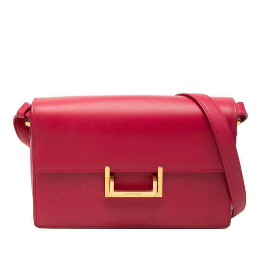 Saint Laurent Classic Lou Crossbody Shoulder Bag Red Leather