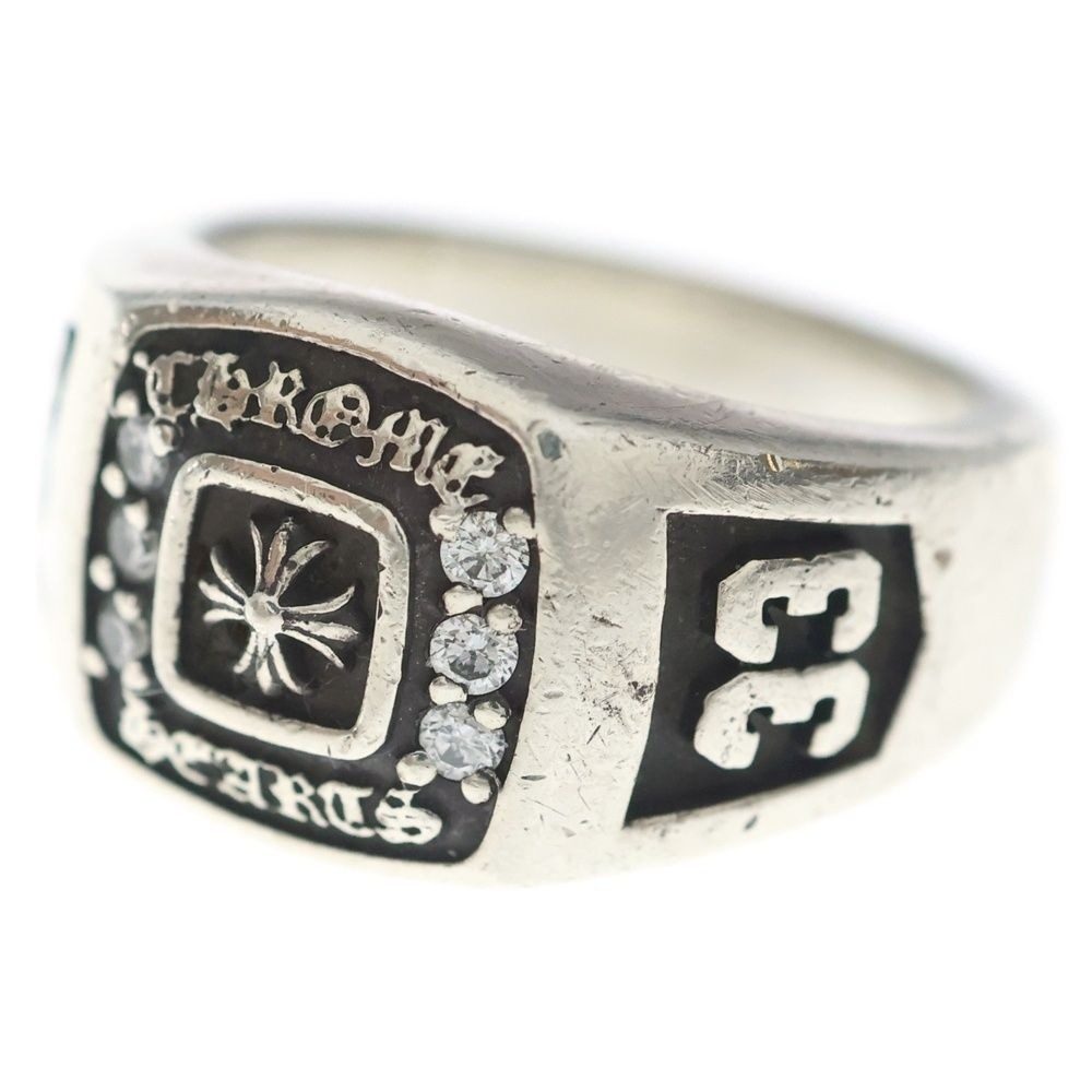 Chrome Hearts SM Champion Small Ring Pave Diamond Silver