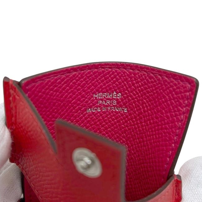 Hermes Card Case Red Pink Rouge Coup Rose Extreme