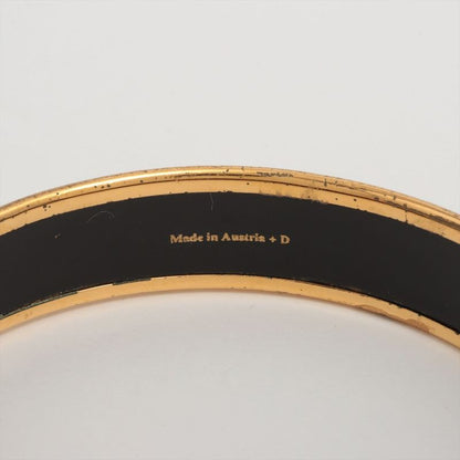 Hermes Emile GM Bangle Logo Horse Cart GP × Enamel Gold × Cream Made In Austria