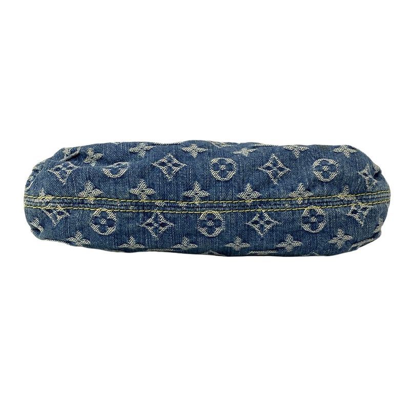 Louis Vuitton Shoulder Bag Monogram Denim Mini Pleated M95050 Blue Cotton