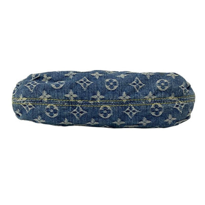 Louis Vuitton Shoulder Bag Monogram Denim Mini Pleated M95050 Blue Cotton