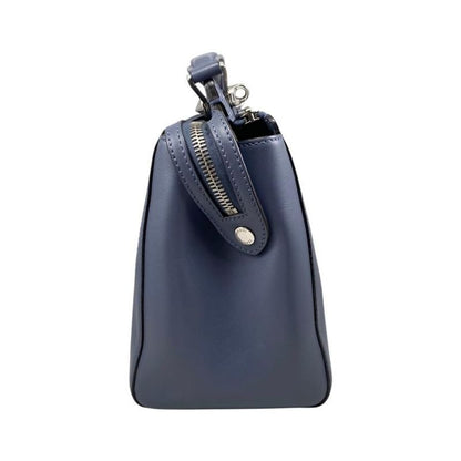 Fendi Handbag Shoulder Bag Dotcom 8bn293 Calf Leather Navy Blue Pink Beige Fendi