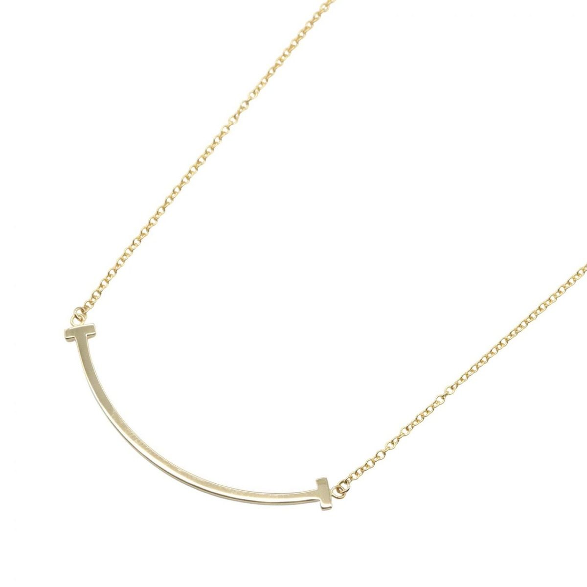Tiffany & Co Necklace T Smile Small 40.5 18k