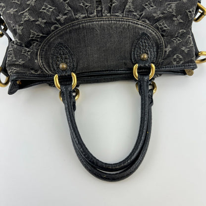 Louis Vuitton Monogram Neo Cabby MM Shoulder Bag Denim Black Vintage — view 14