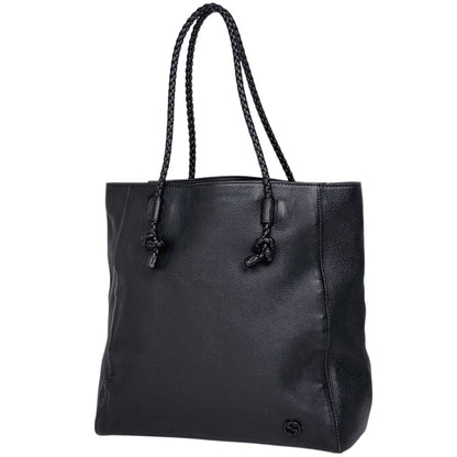 Gucci Interlocking Tote Shoulder Leather Black