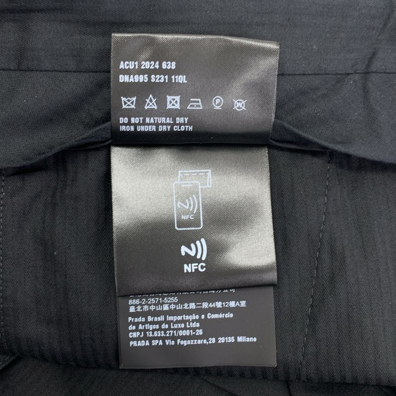 Prada - 2024 - Center Press Polyester Slacks Pants - 44 - Navy - Men's