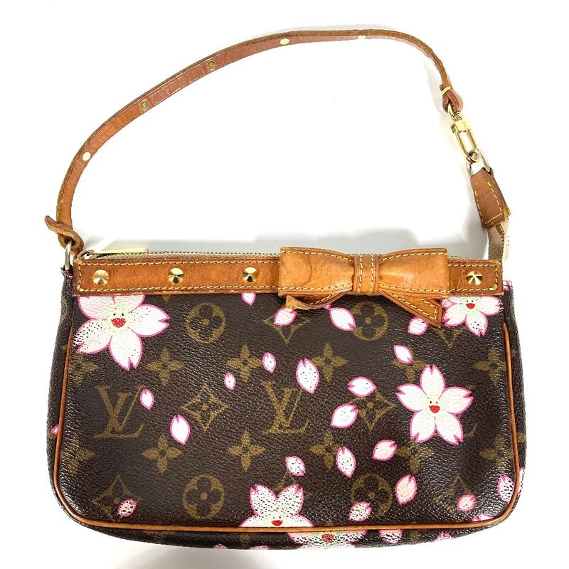 Louis Vuitton Handbag Pochette Accessoire M92006 Monogram Cherry Blossom Canvas