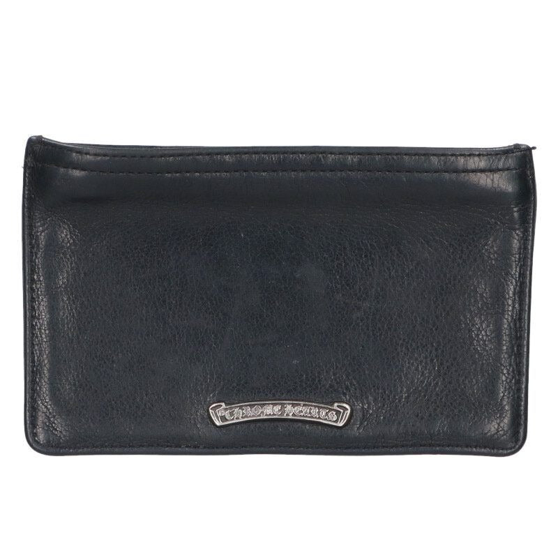 Chrome Hearts Zpr Chng Change Purse Leather Coin Case Black