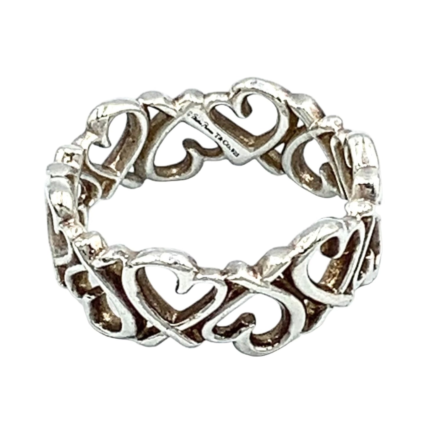 Tiffany & Co Paloma Picasso Loving Heart Band Silver Ring