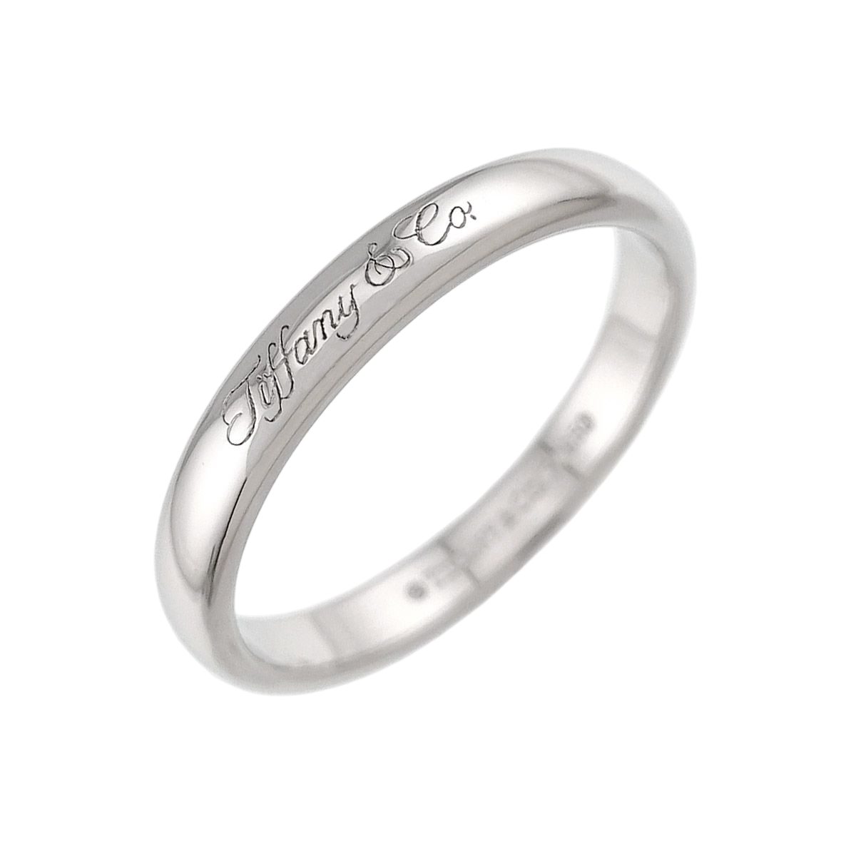 Tiffany & Co Lucida Notes Band Ring Pt Platinum