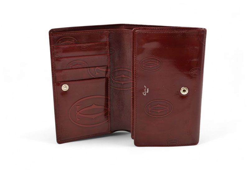 Cartier Wallet Cartier Foldover Wallet Happy Birthday Bordeaux