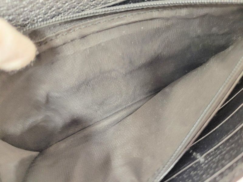 Gucci Bifold Long Wallet 719886 Off Dear Web Stripe Black Leather Accessories