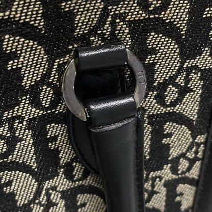 Dior/christian Dior Handbag Trotter Ivory X Dark Navy Leather