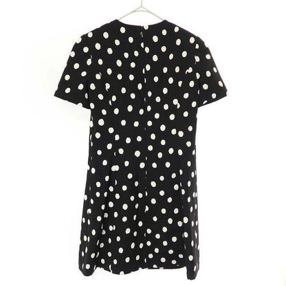 Saint Laurent Paris 20ss Rayon Dot Dress 582689 Y355v Black F34