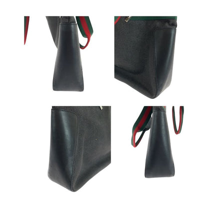 Gucci Sherry Line Black Silver Hardware Canvas 73983 Tote Handbag Ladies 504497