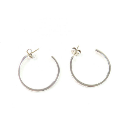 Tiffany & Co 1837 Narrow Hoop Earrings Wide Accessory Sv925 Silver