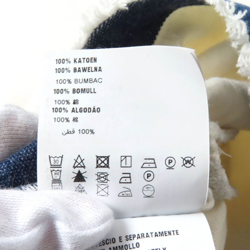 Prada 2021 Gft012 100% Cotton Cut-off Cropped Denim Top With Triangle Logo