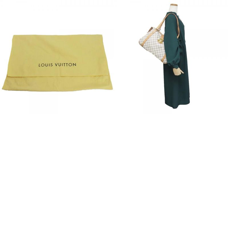 Louis Vuitton Tote Bag Stresa PM N42220 Damier Azure Nubuck White Gold Hardware