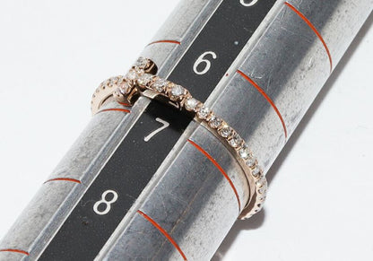 Tiffany & Co Ring 18K Pink Gold Diamond Total 019ct T-wire Full Circle Ring