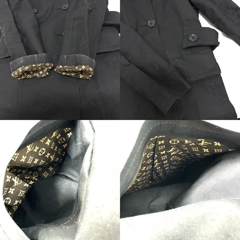 Louis Vuitton Pea Coat Mackintosh Cotton Black