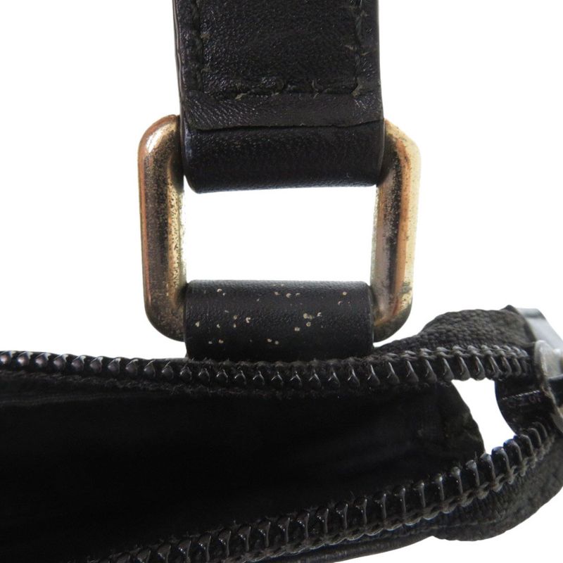 Gucci 272396 GG Suede Black Shoulder Bag Black 0454 Gucci