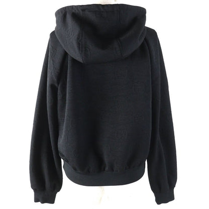 Gucci 661783 GG Embossed GG Logo Jersey Jacquard Zip Up Hoodie Oversized