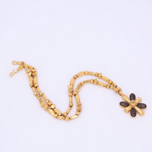 Chanel Necklace Coco Mark Gold Accessory Cross Motif 97A Ladies