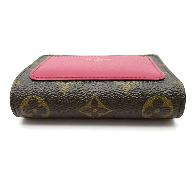 Louis Vuitton Portefeuille Roux M82377 Monogram Women's Fuchsia