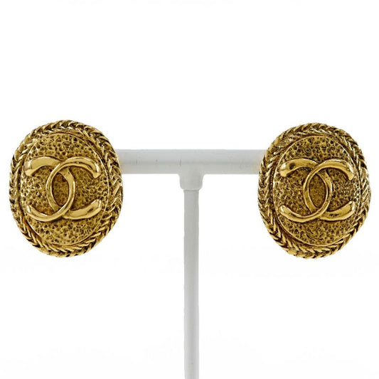 Chanel Coco Mark Vintage Gold Plated Ladies 14.0g Earrings