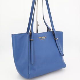 Prada Tote Bag Leather Blue