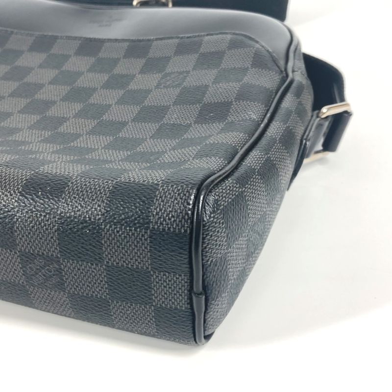 Louis Vuitton Shoulder Bag Dayton PM N41408 Damier Graphite Canvas Black