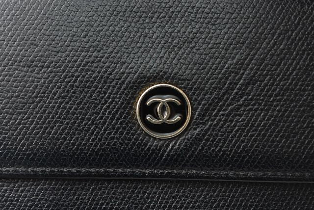 Chanel Foldable Wallet A20902 With Double Hooks Black