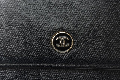 Chanel Foldable Wallet A20902 With Double Hooks Black