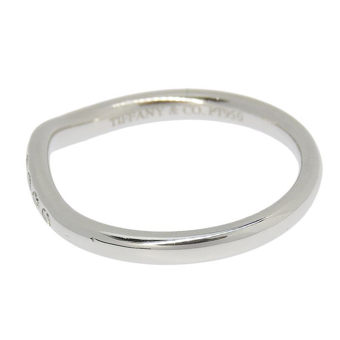 Tiffany & Co Tiffany & Co Curved Band Diamond Ring Pt950 Platinum Diamond #9