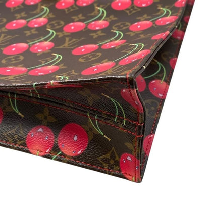 Louis Vuitton X Takashi Murakami Tote Bag Sac Pura M95010 Monogram Cherry Red