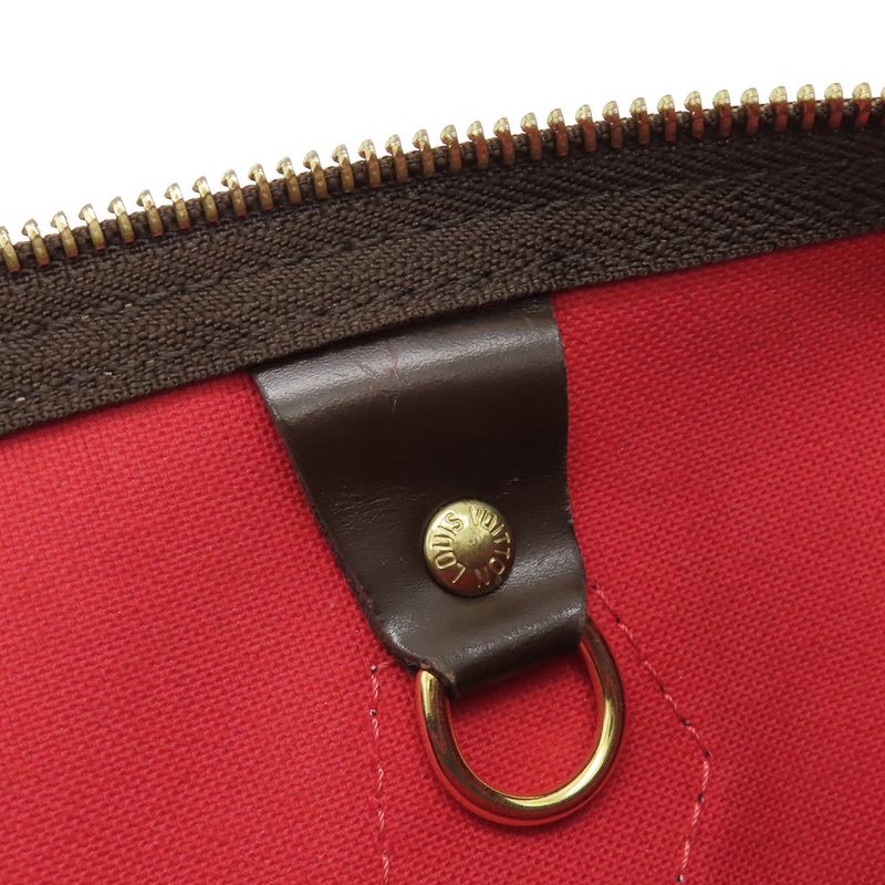 Louis Vuitton Handbag Speedy 30 Damier Canvas Damier Ebene Gold Hardware Brown