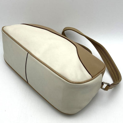 Prada Shoulder Bag Handbag Bag Leather Brown And Ivory Brown White Women Men