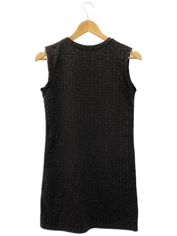 Fendi Zucca Pattern Sleeveless Dress Women Brown 44