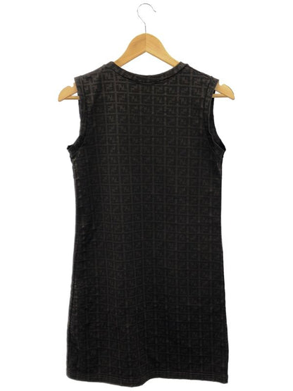 Fendi Zucca Pattern Sleeveless Dress Women Brown 44