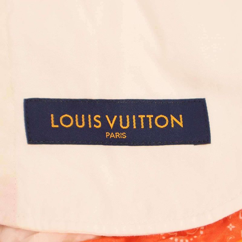 Louis Vuitton Monogram Bandana Nylon Track Shorts Rm222m Nw1 Hnp15w Orange S