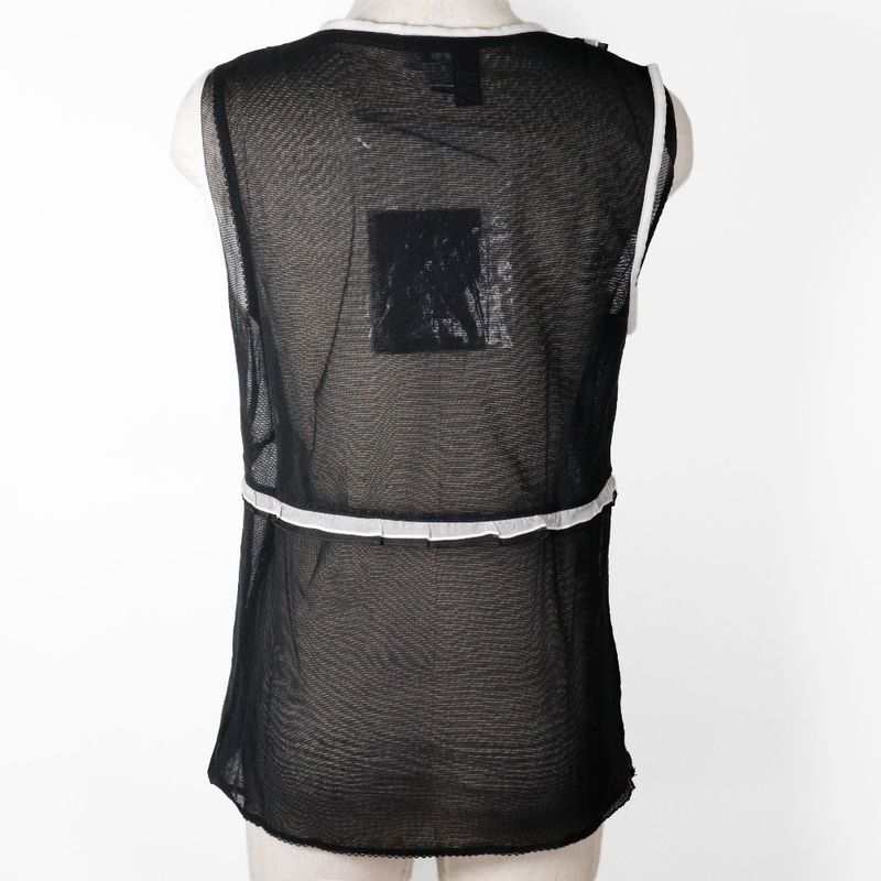 Chanel Sleeveless 07P P30617v13551 Cotton Black Women Tank Top