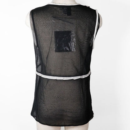 Chanel Sleeveless 07P P30617v13551 Cotton Black Women Tank Top